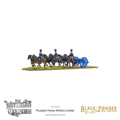 Black Powder Epic | Waterloo Campaign | Prussian Horse Artillery Limber | 15mm Plastic Blister Pack | Warlord | Miniature Kingdoms