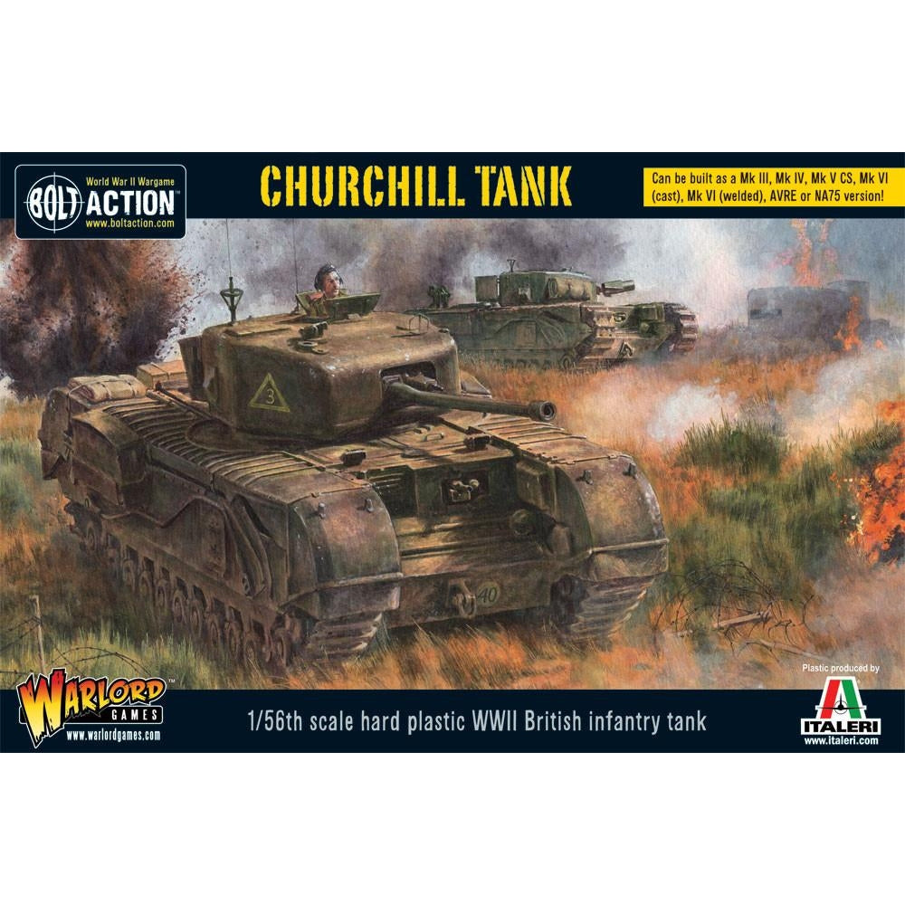 Bolt Action | British Churchill Tank | 28mm Plastic Vehicle | Warlord | Miniature Kingdoms