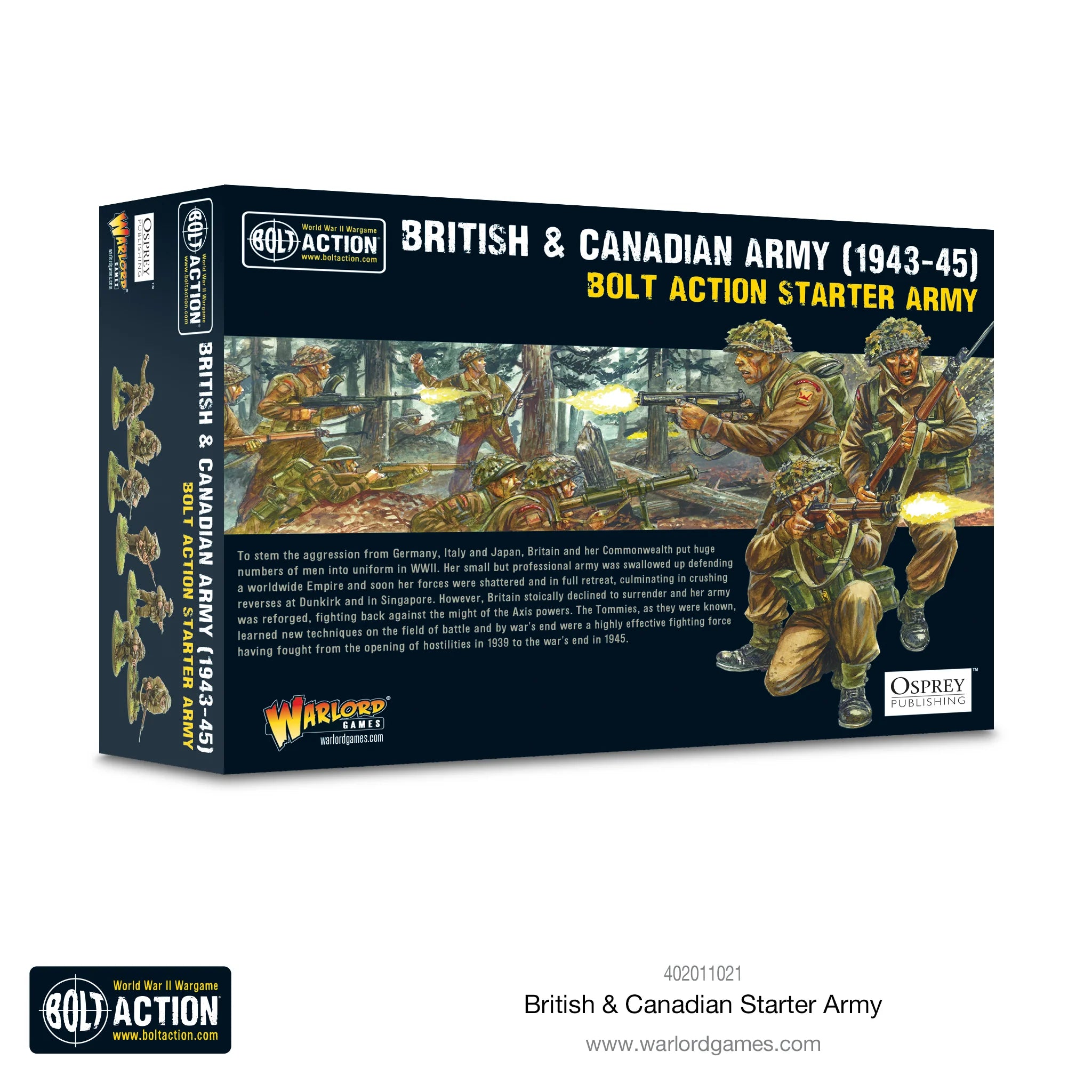 Bolt Action | British and Canadian Army Infantry 1943-45 | 28mm Plastic Starter