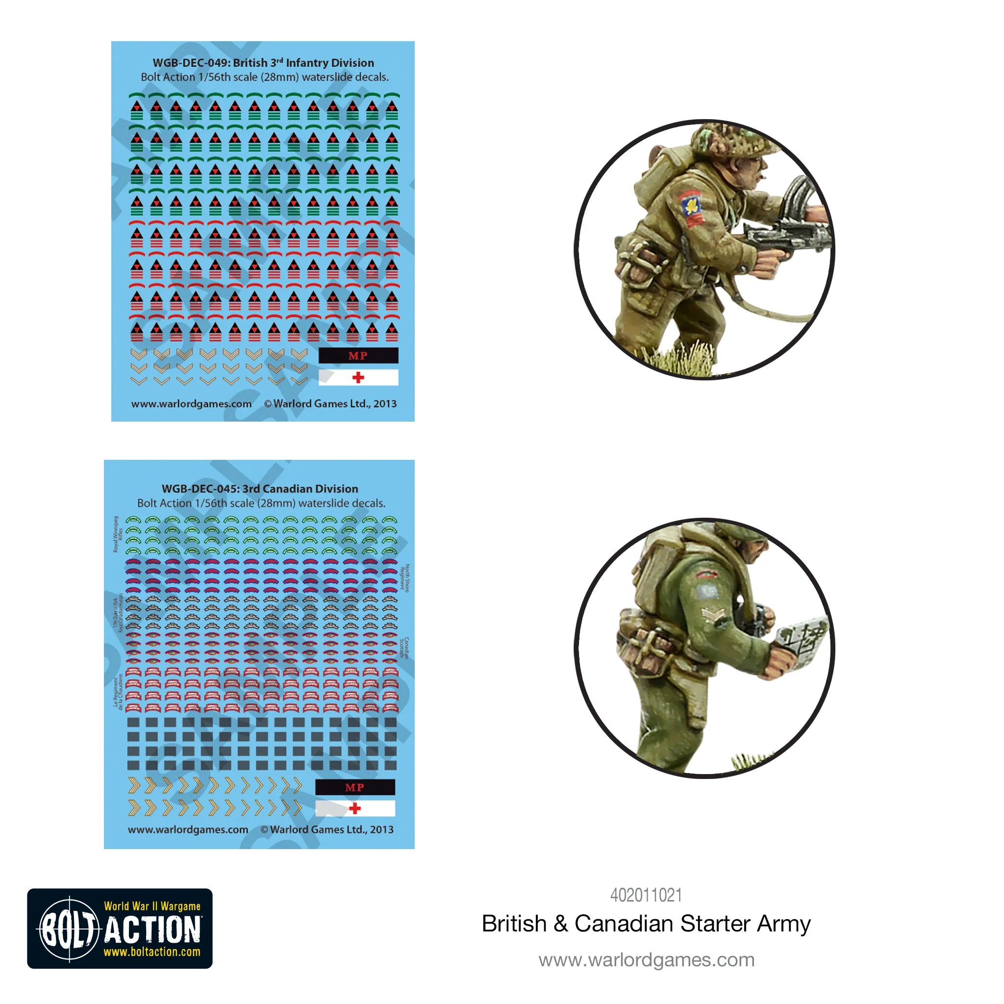 Bolt Action | British and Canadian Army Infantry 1943-45 | 28mm Plastic Starter