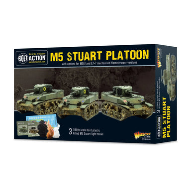 Bolt Action | USA M5 Stuart Light Tank Platoon 3 Tanks | 28mm Plastic Platoon