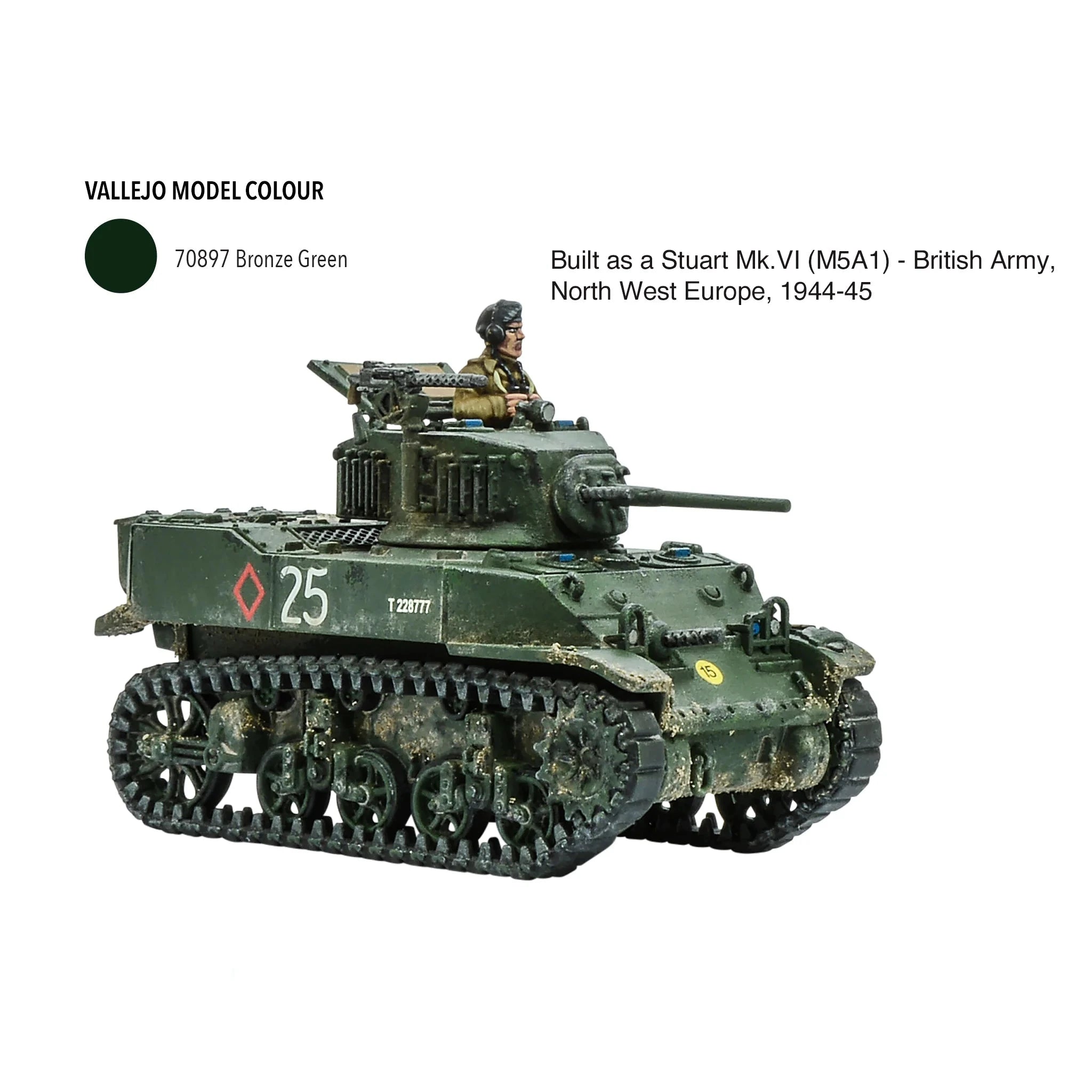 Bolt Action | USA M5 Stuart Light Tank | 28mm Plastic Vehicle