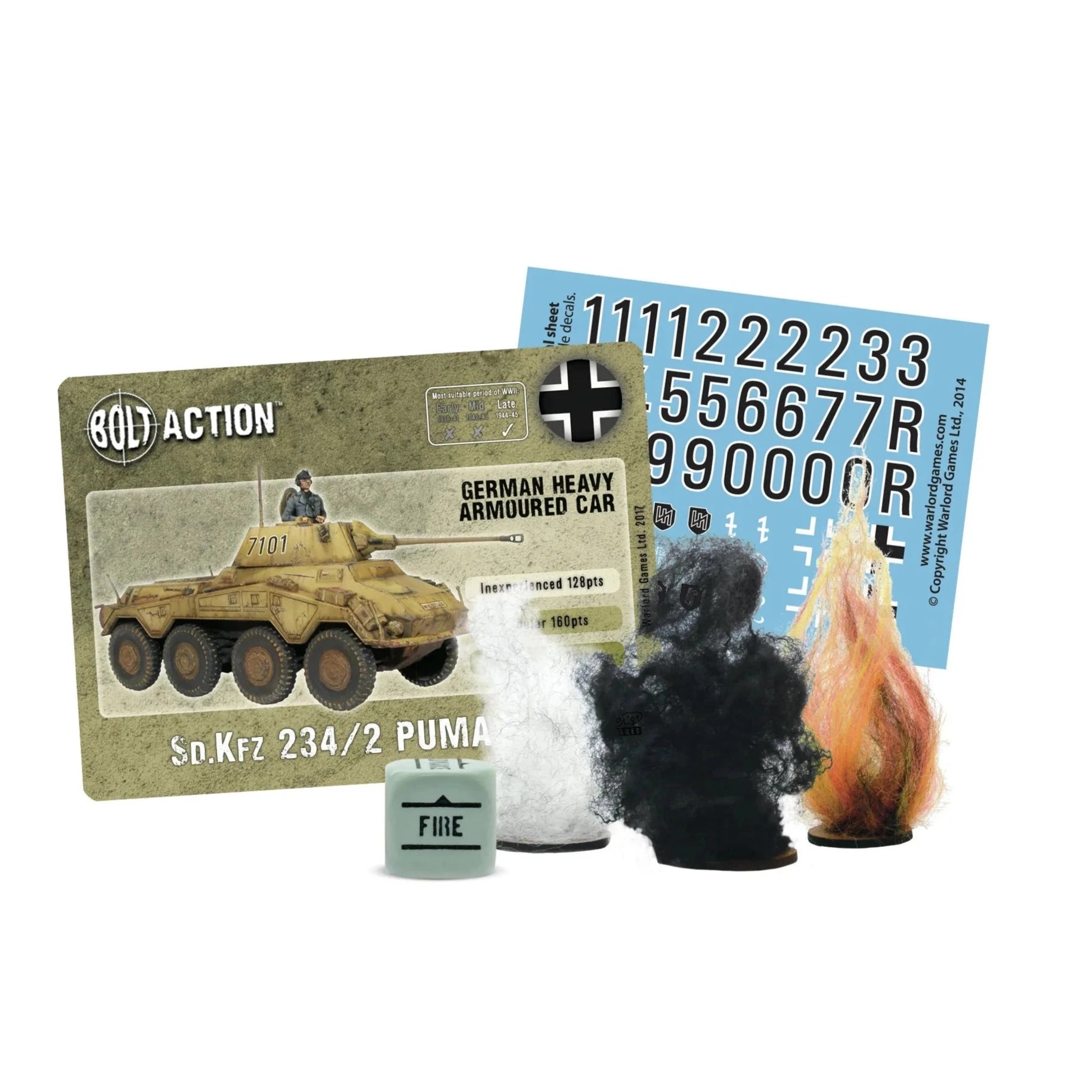 Bolt Action | German Puma SD.KFZ 234/2 Armoured Car | 28mm Plastic Vehicle