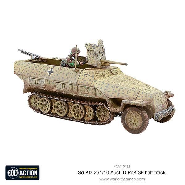 Bolt Action | German | SD.KFZ 251/10 Half Track Pak 36 | 28mm Plastic
