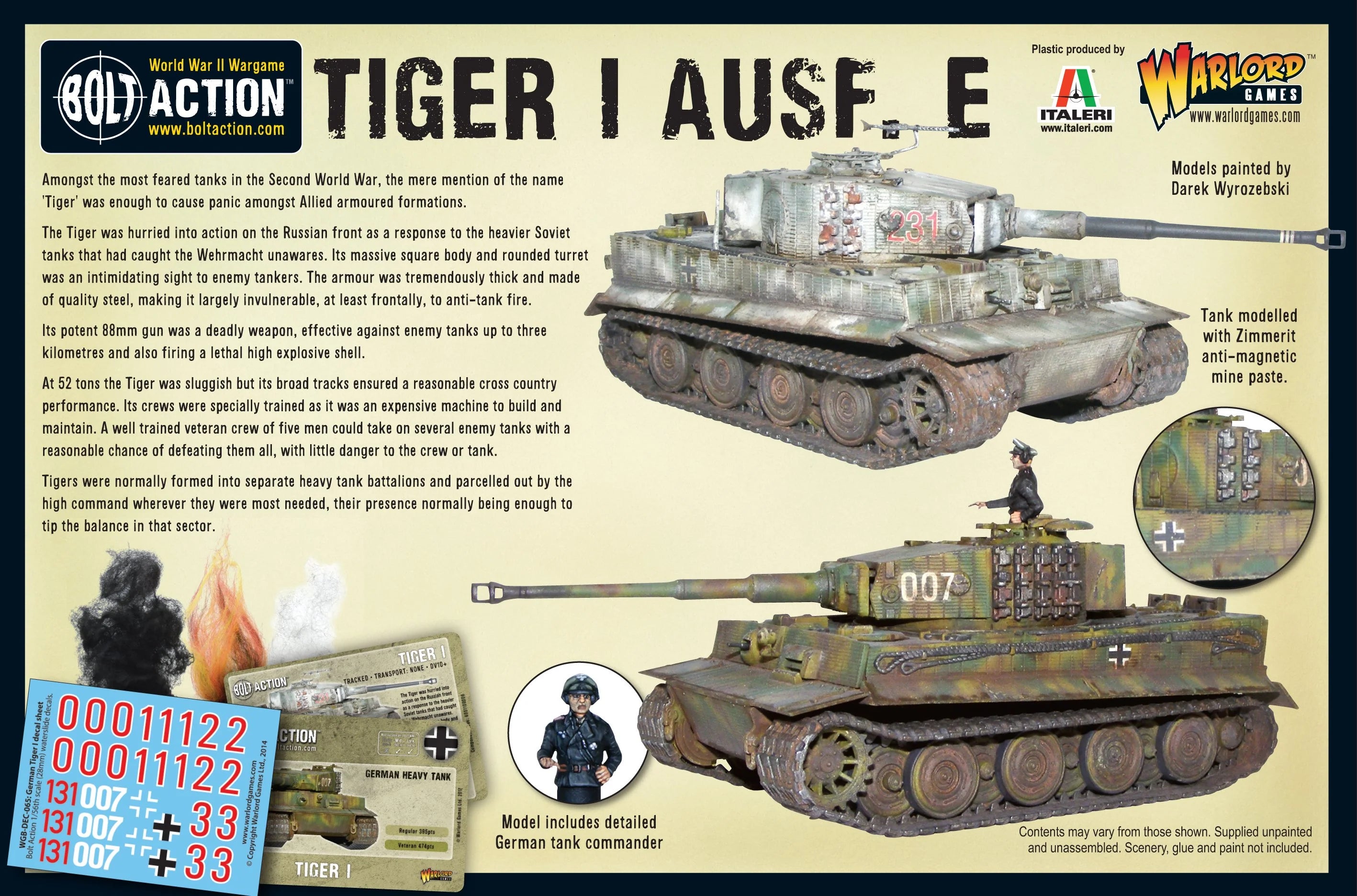 Bolt Action | German Tiger I Ausf E | 28mm Plastic Vehicle