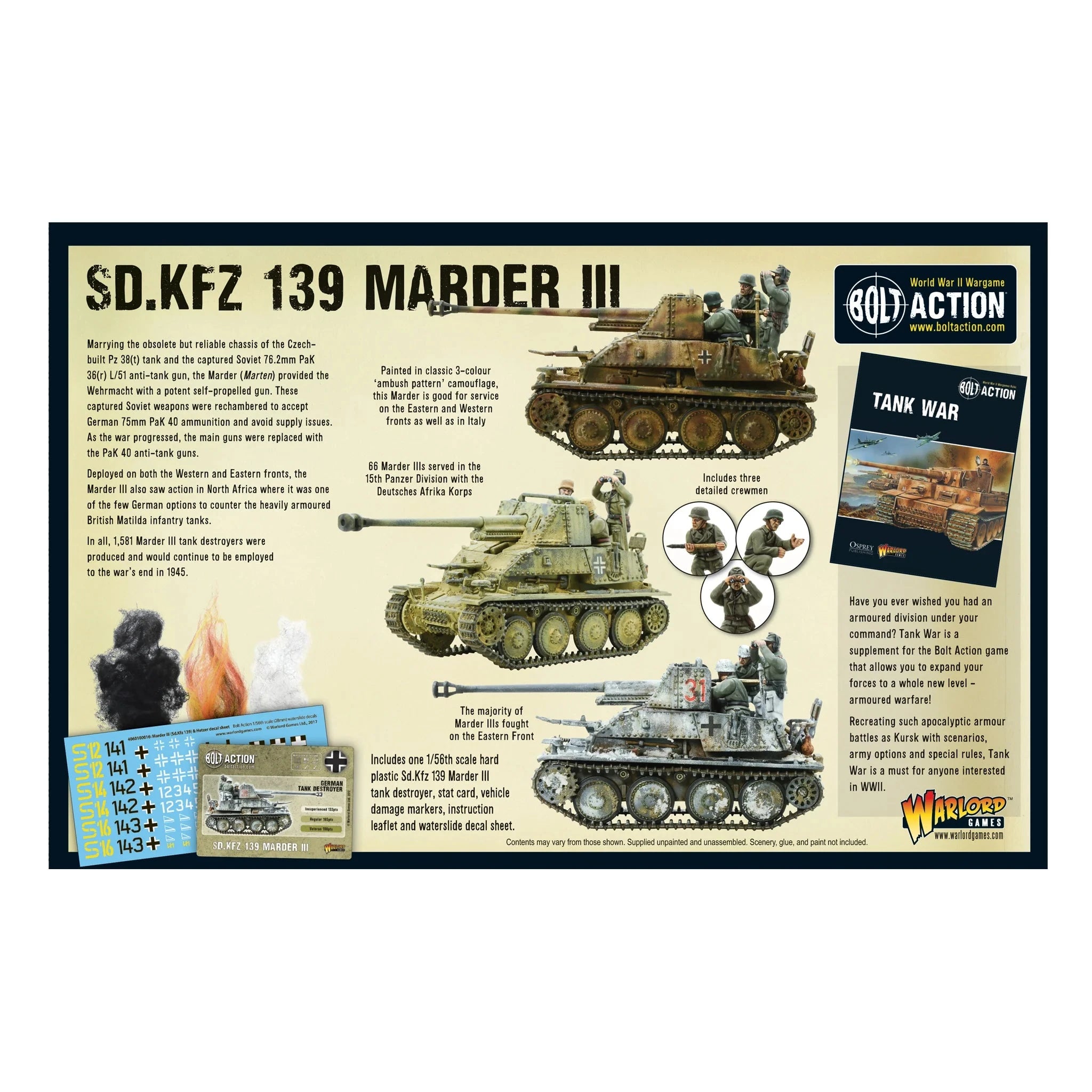 Bolt Action | German Sd.Kfz 139 Marder III | 28mm Plastic Vehicle