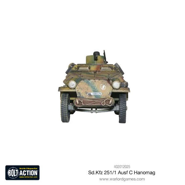 Bolt Action | German SD.KFZ 251/1 Ausf C Hanomag | 28mm Plastic Vehicle