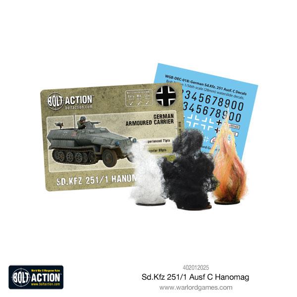 Bolt Action | German SD.KFZ 251/1 Ausf C Hanomag | 28mm Plastic Vehicle