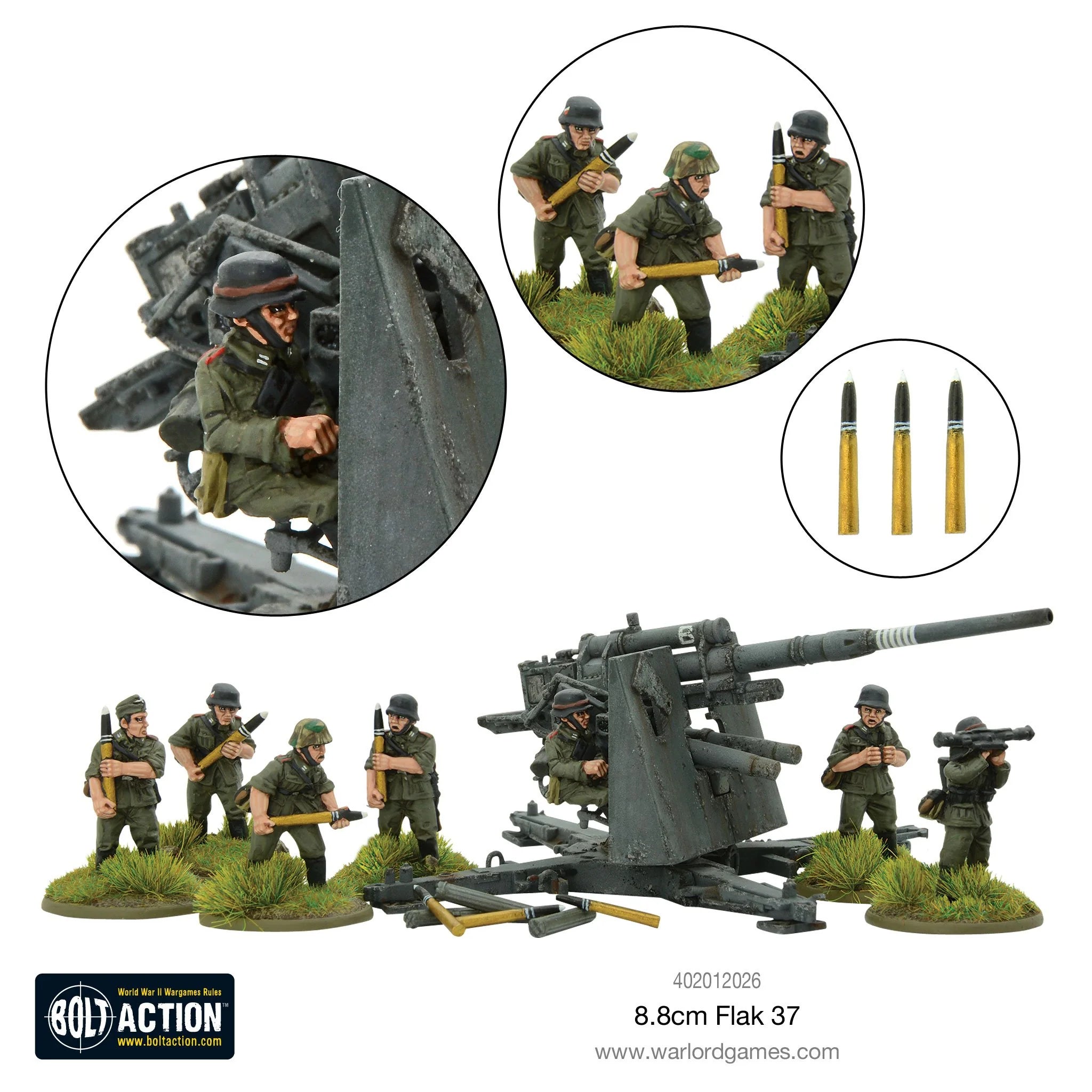 Bolt Action | German Army 8.8cm Flak 37 | 28mm Plastic & Metal Unit