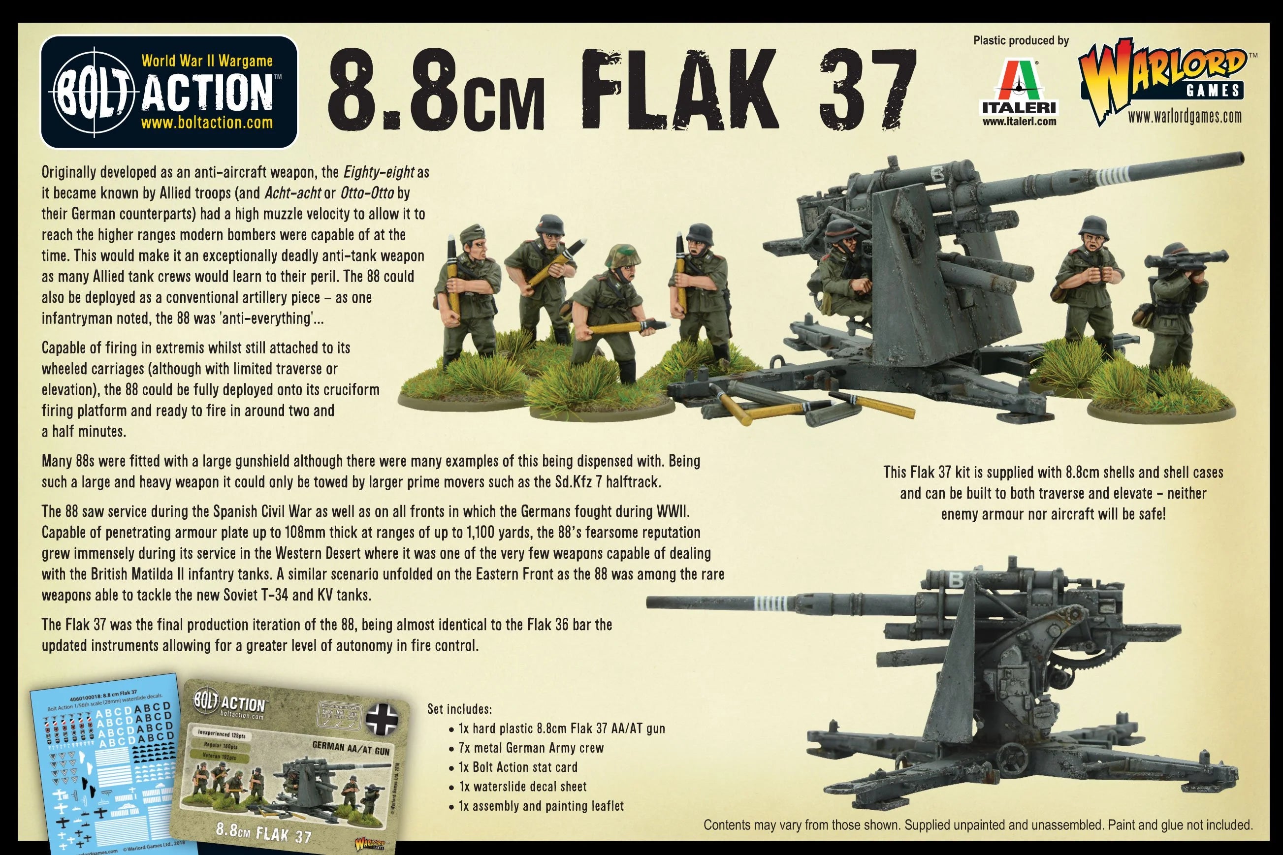 Bolt Action | German Army 8.8cm Flak 37 | 28mm Plastic & Metal Unit