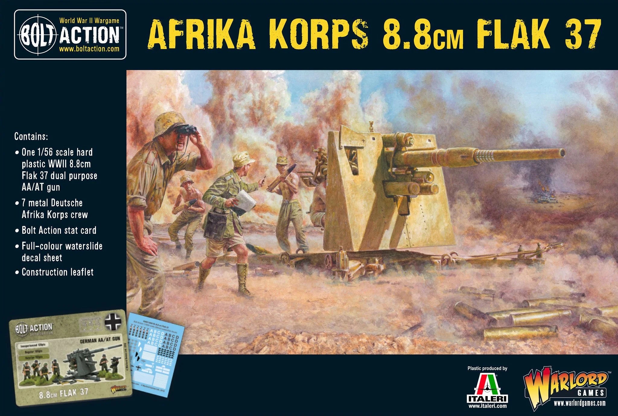 Bolt Action | German Afrika Korps 8.8cm Flak 37 | 28mm Plastic & Metal Unit