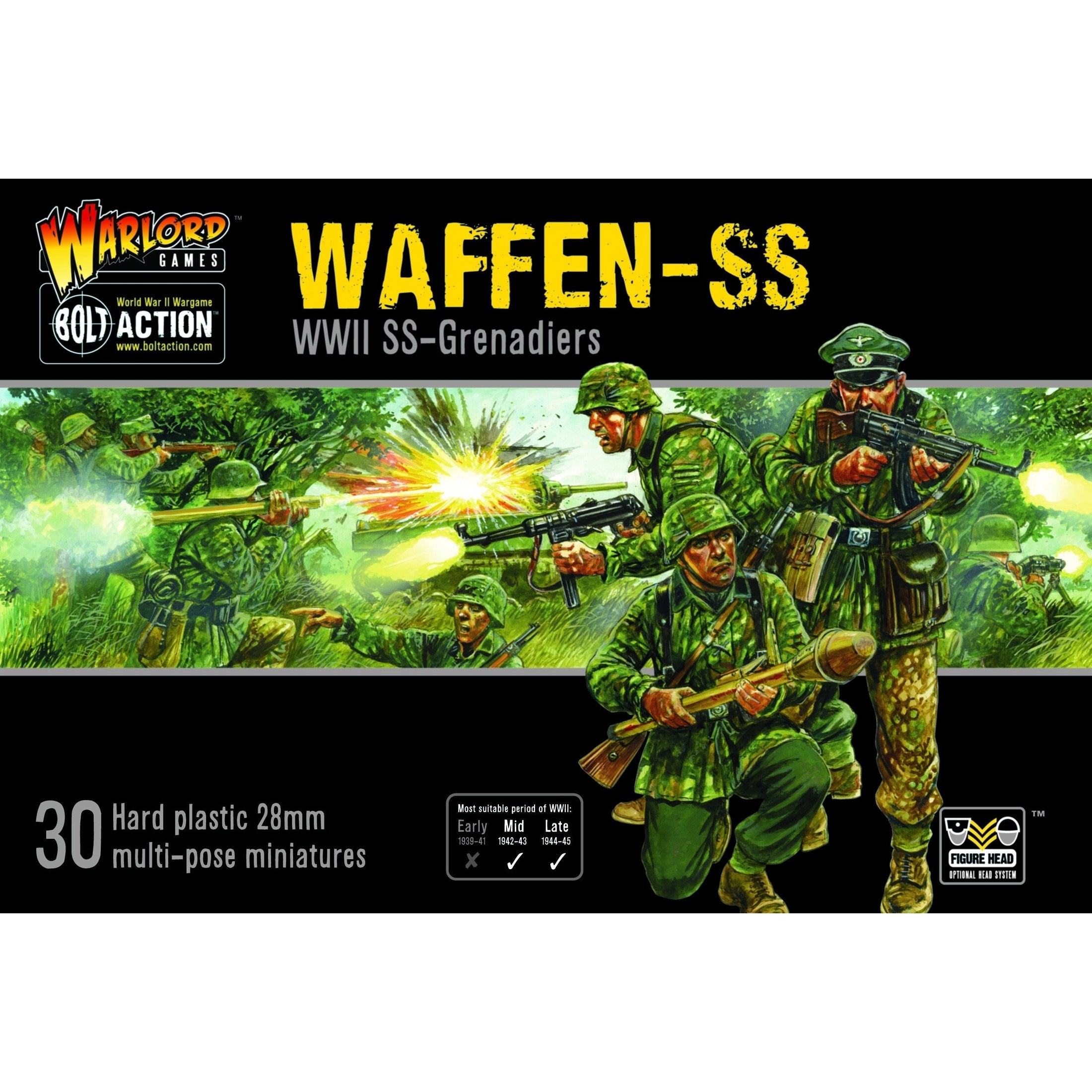 Bolt Action | German Waffen-SS | 28mm Plastic Unit | Warlord | Miniature Kingdoms