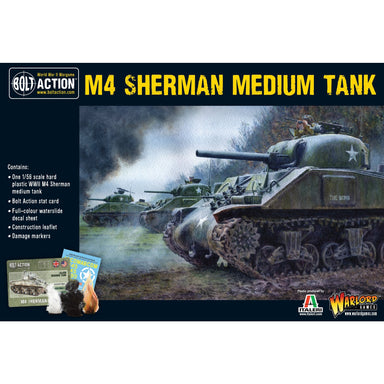 Bolt Action | USA M4 Sherman Medium Tank | 28mm Plastic Vehicle | Warlord | Miniature Kingdoms