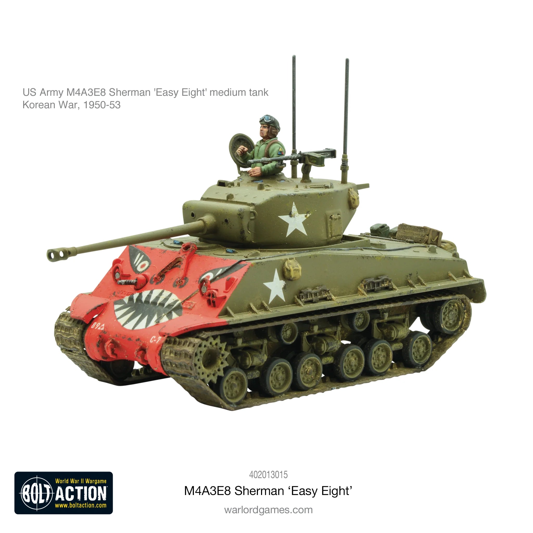 Bolt Action | USA M4A3E8 Sherman Easy Eight Medium Tank | 28mm Plastic Vehicle