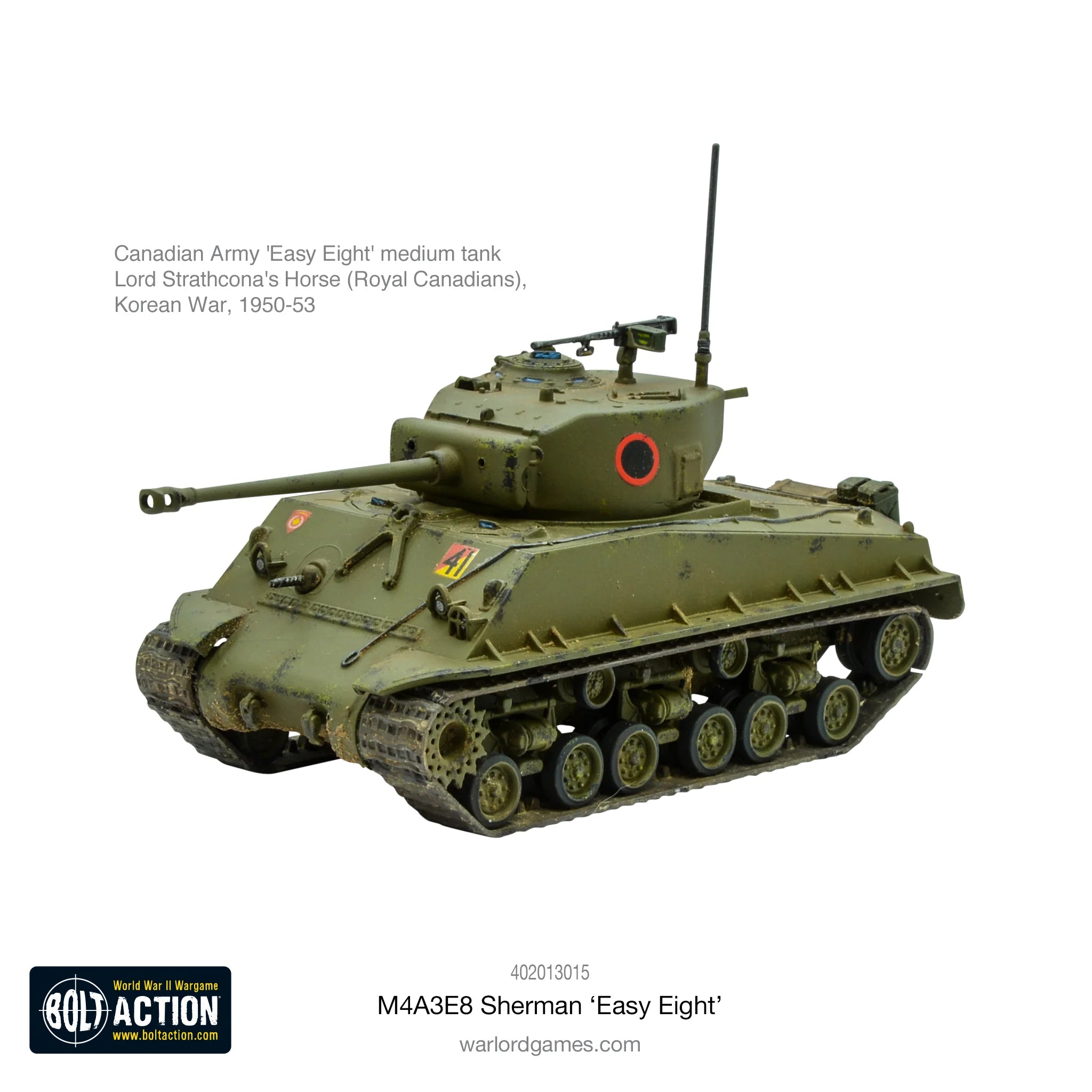 Bolt Action | USA M4A3E8 Sherman Easy Eight Medium Tank | 28mm Plastic Vehicle