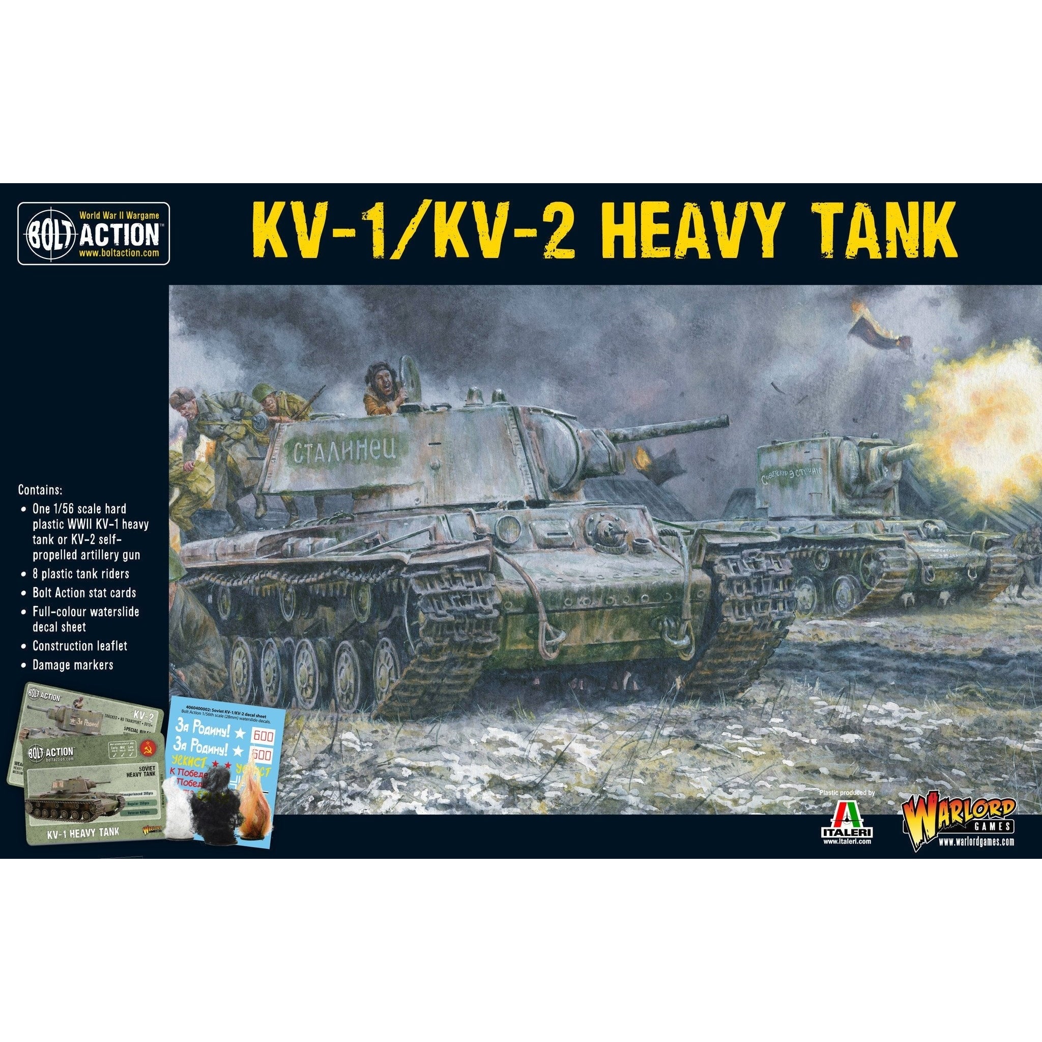 Bolt Action | Soviet KV-1/KV2 Heavy Tank | 28mm Plastic Vehicle | Warlord | Miniature Kingdoms