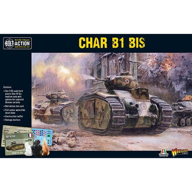 Bolt Action | French Char B1 Bis | 28mm Plastic Vehicle | Warlord | Miniature Kingdoms