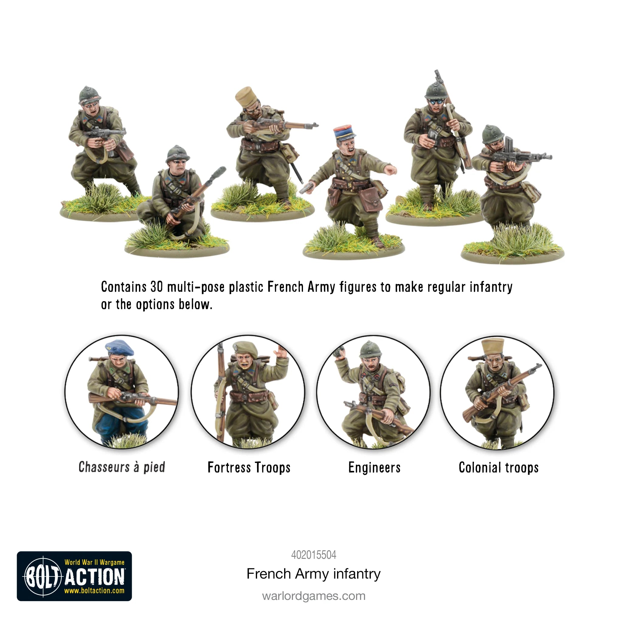 Bolt Action | French Army Infantry | 28mm Plastic Unit