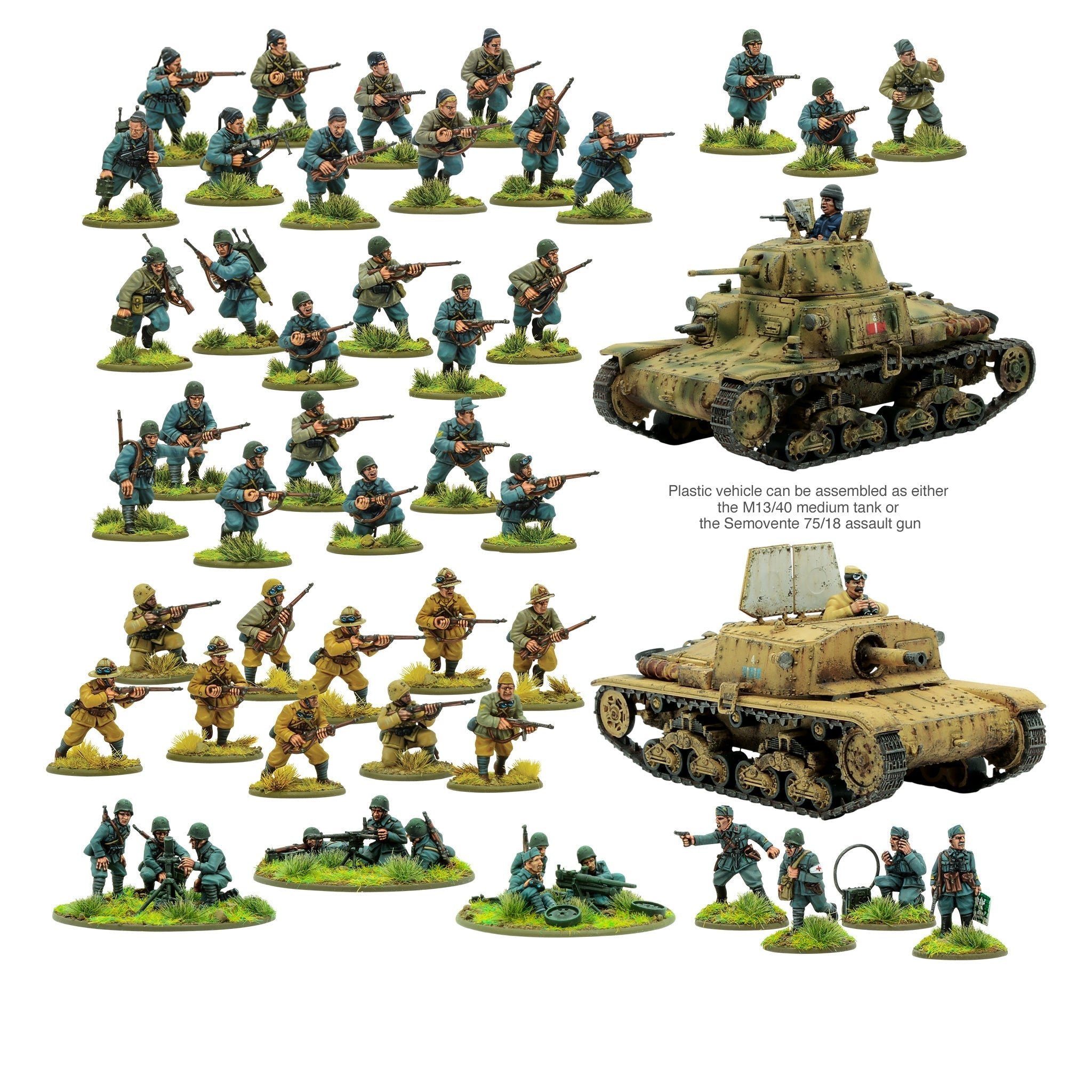 Bolt Action | Italian Army and Blackshirts | 28mm Plastic Starter | Warlord | Miniature Kingdoms