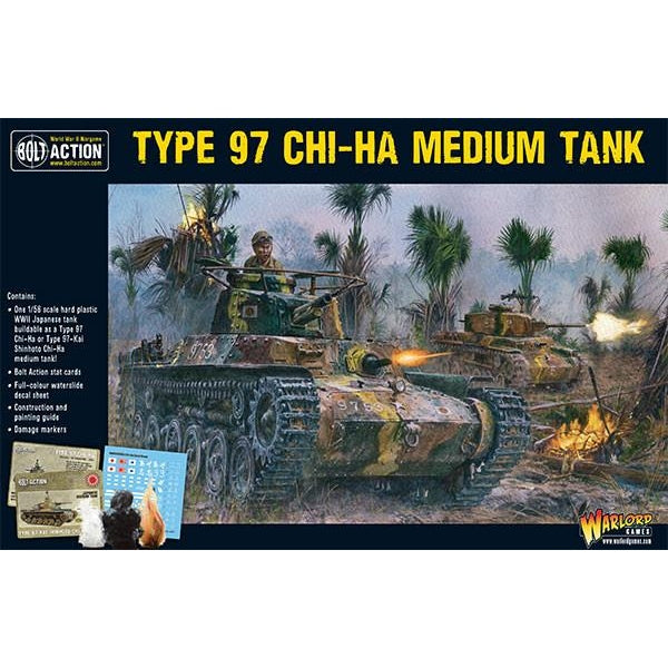 Bolt Action | Japanese Type 97 Chi-Ha Medium Tank | 28mm Plastic Vehicle | Warlord | Miniature Kingdoms