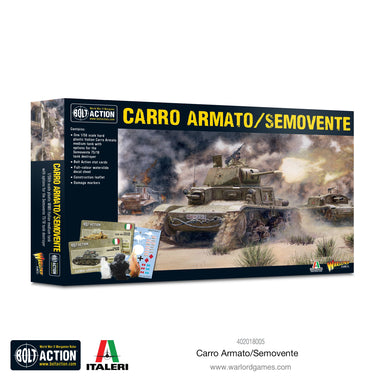 Bolt Action | Italian Carro Armato/Semovente | 28mm Plastic Vehicle | Warlord | Miniature Kingdoms