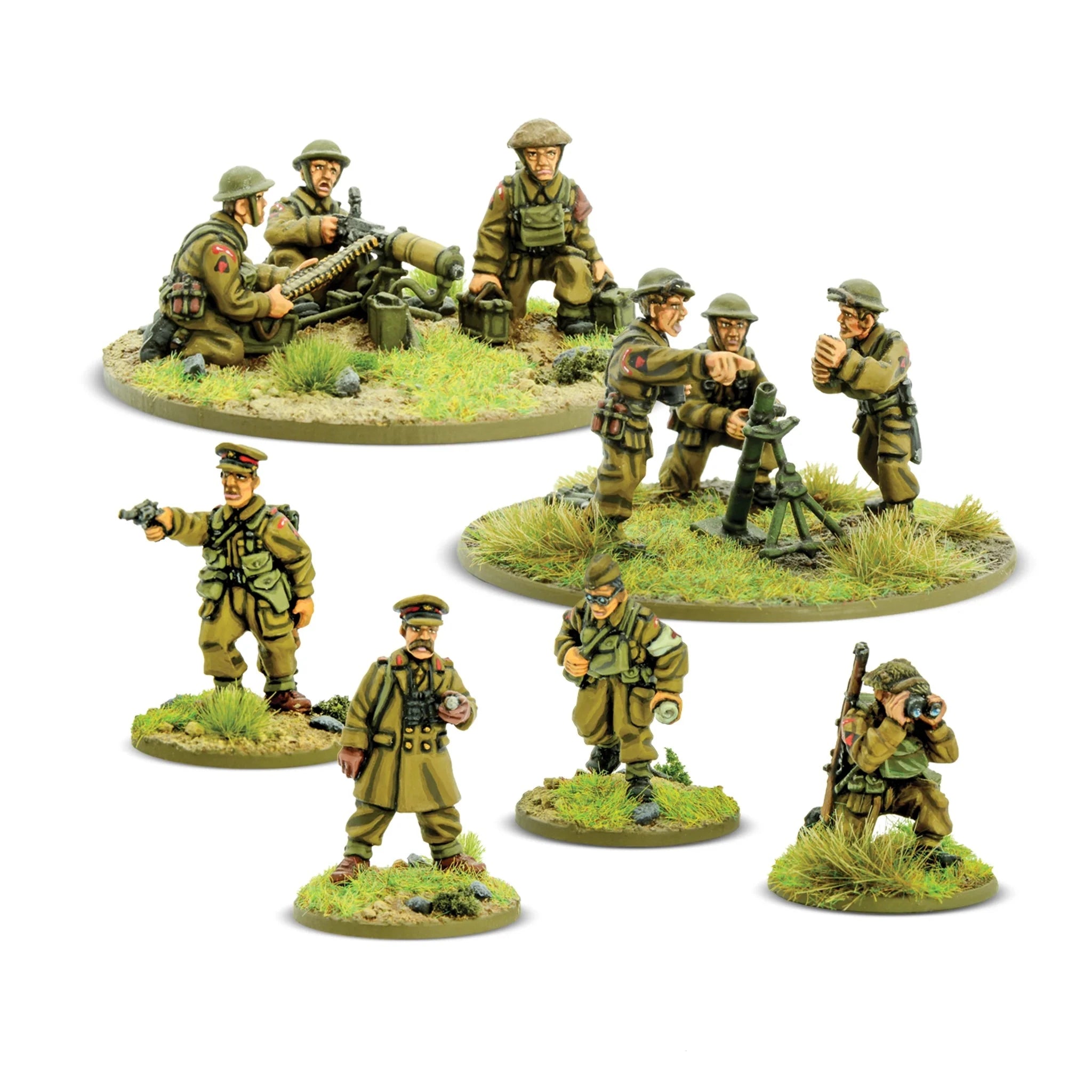 Bolt Action | British | BEF Army Support Group | 28mm Metal Unit | Warlord | Miniature Kingdoms