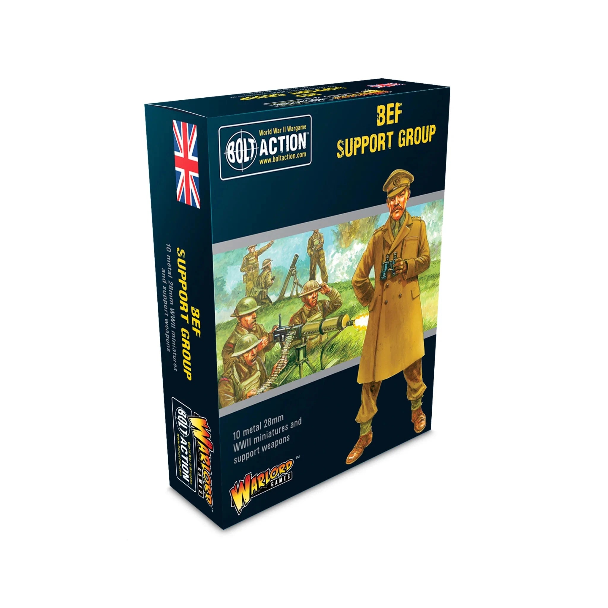 Bolt Action | British | BEF Army Support Group | 28mm Metal Unit | Warlord | Miniature Kingdoms