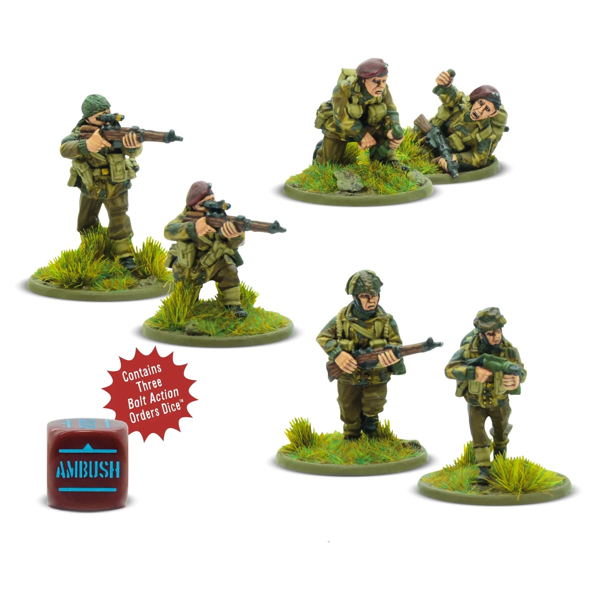 Bolt Action | British | Airborne Weapons Team | 28mm Resin Small Box | Warlord | Miniature Kingdoms