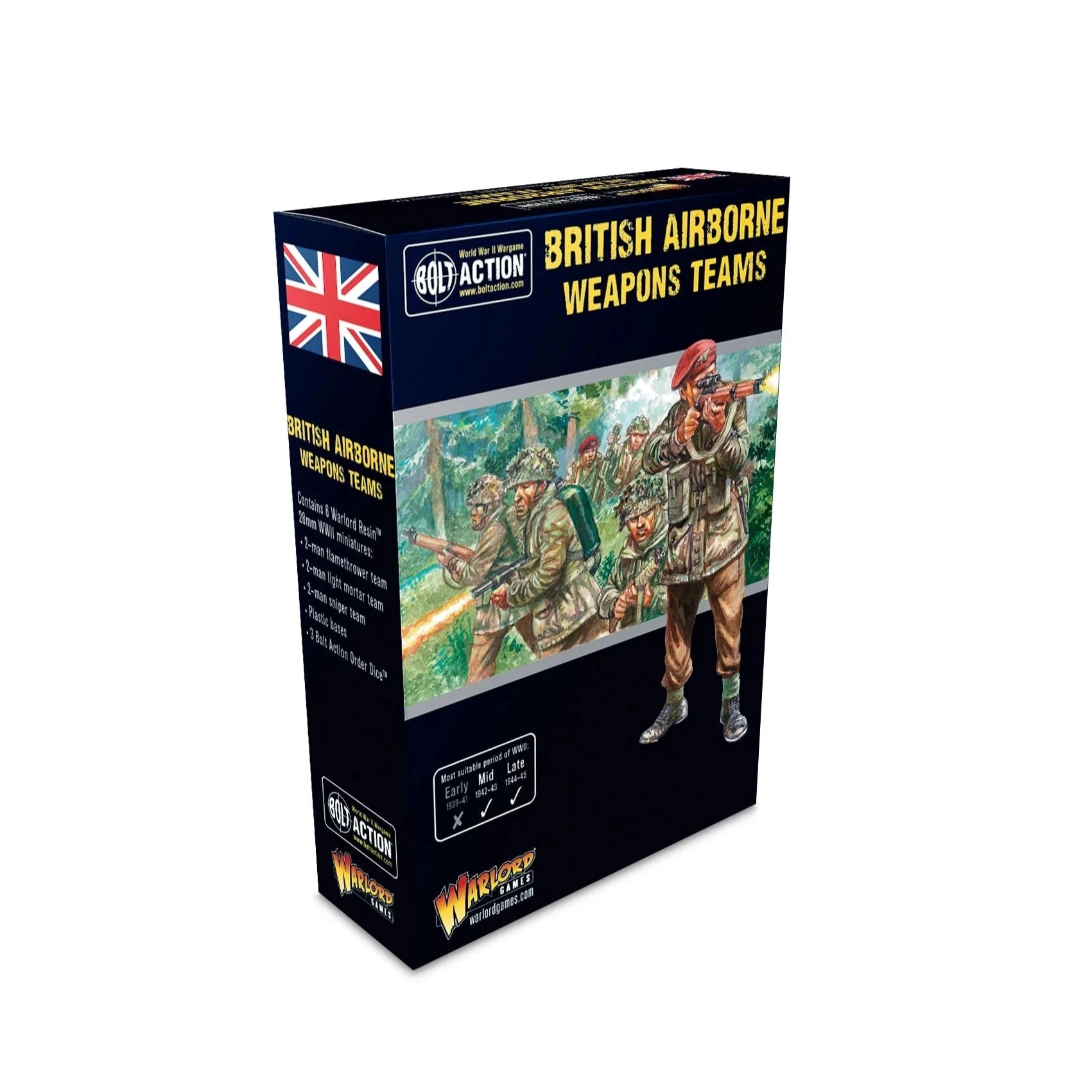 Bolt Action | British | Airborne Weapons Team | 28mm Resin Small Box | Warlord | Miniature Kingdoms