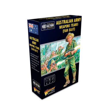 Bolt Action | British | Australian Army Weapons Team | 28mm Resin Small Box | Warlord | Miniature Kingdoms