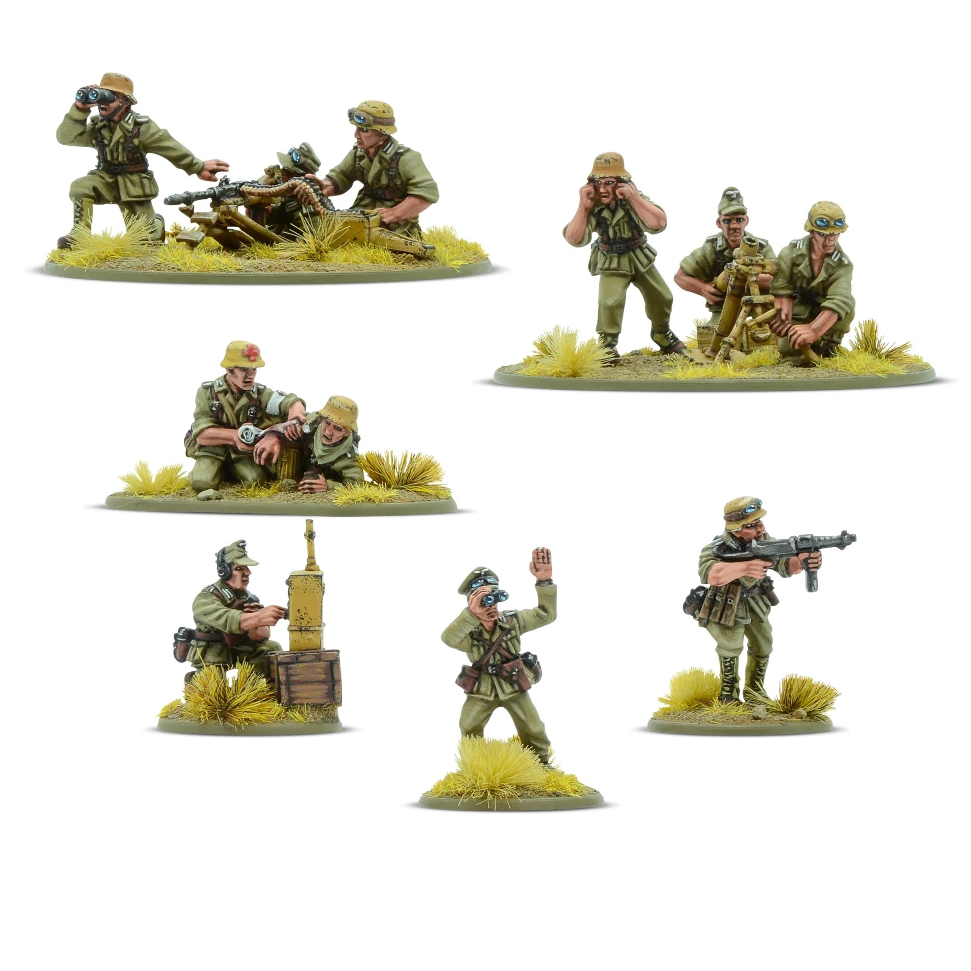 Bolt Action | German | Afrika Korps Support Group | 28mm Metal Unit | Warlord | Miniature Kingdoms