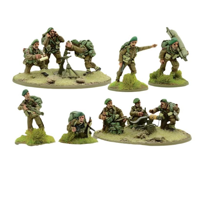 Bolt Action | British | British Commandos Support Group | 28mm Metal Unit | Warlord | Miniature Kingdoms