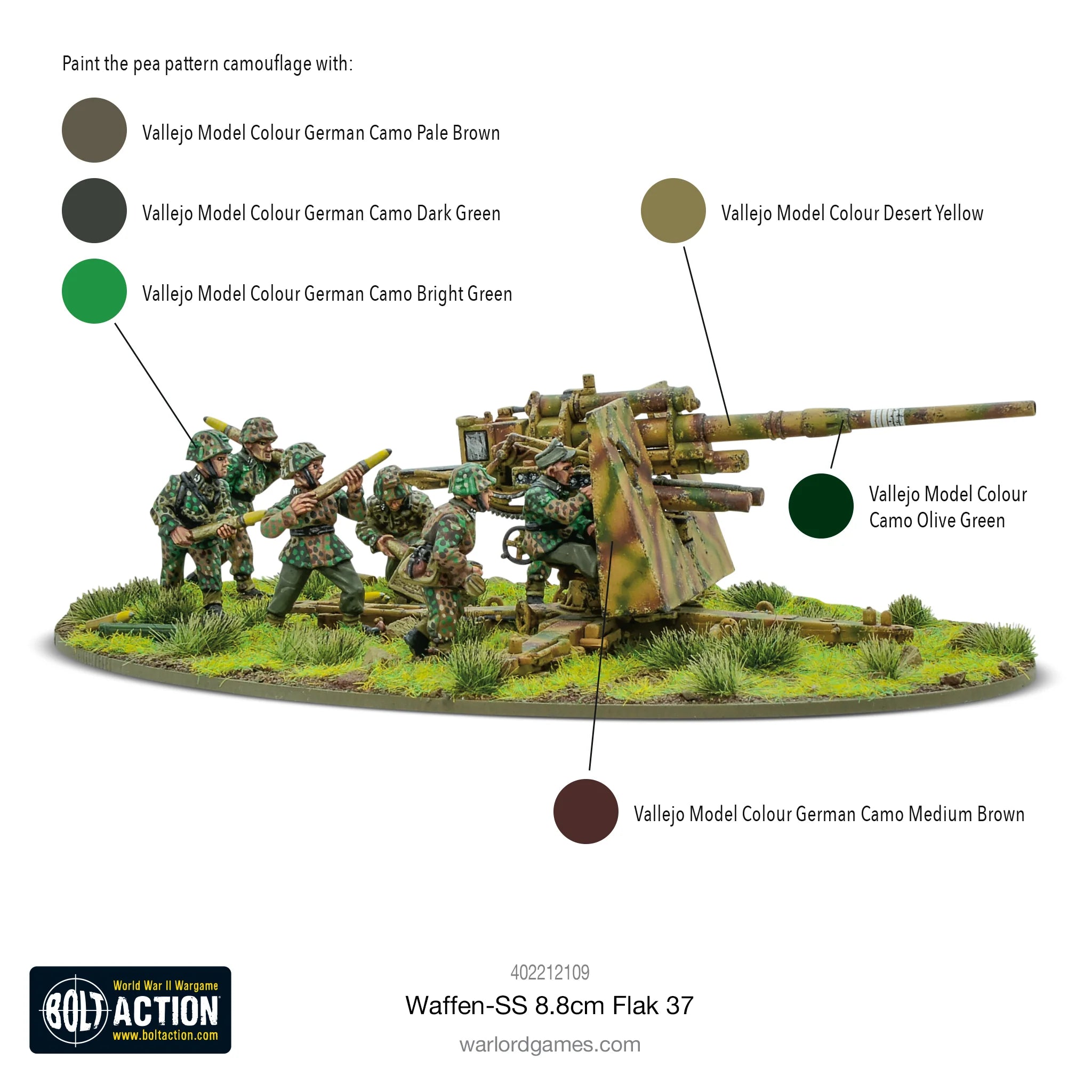 Bolt Action | German Waffen SS 8.8cm Flak 37 | 28mm Plastic & Metal Unit