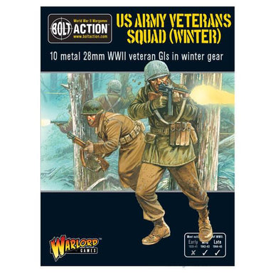 Bolt Action | USA Army Veterans Squad Winter | 28mm Metal Unit | Warlord | Miniature Kingdoms