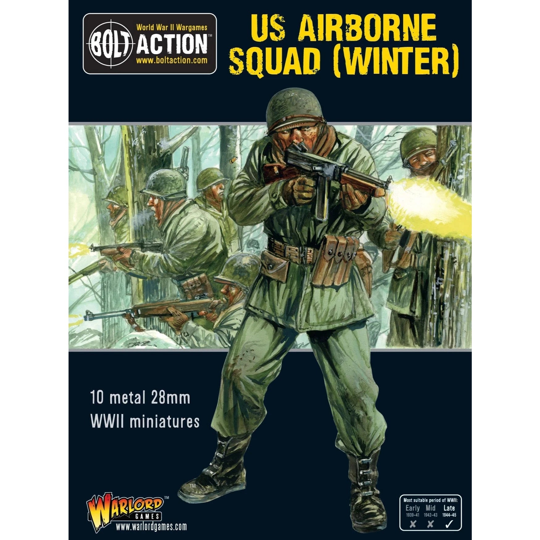 Bolt Action | US Airborne Squad Winter| 28mm Metal Unit