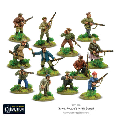 Bolt Action | Soviet People's Militia Squad | 28mm Metal Unit | Warlord | Miniature Kingdoms