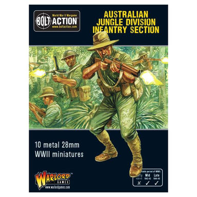 Bolt Action | Australian | Australian Jungle Division Infantry Section | 28mm Metal Small Box | Warlord | Miniature Kingdoms