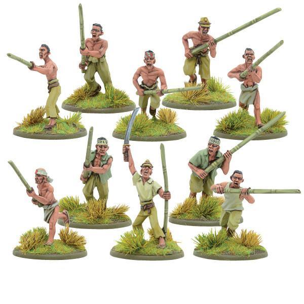 Bolt Action | Japanese Bamboo Spear Fighter Squad | 28mm Plastic Unit