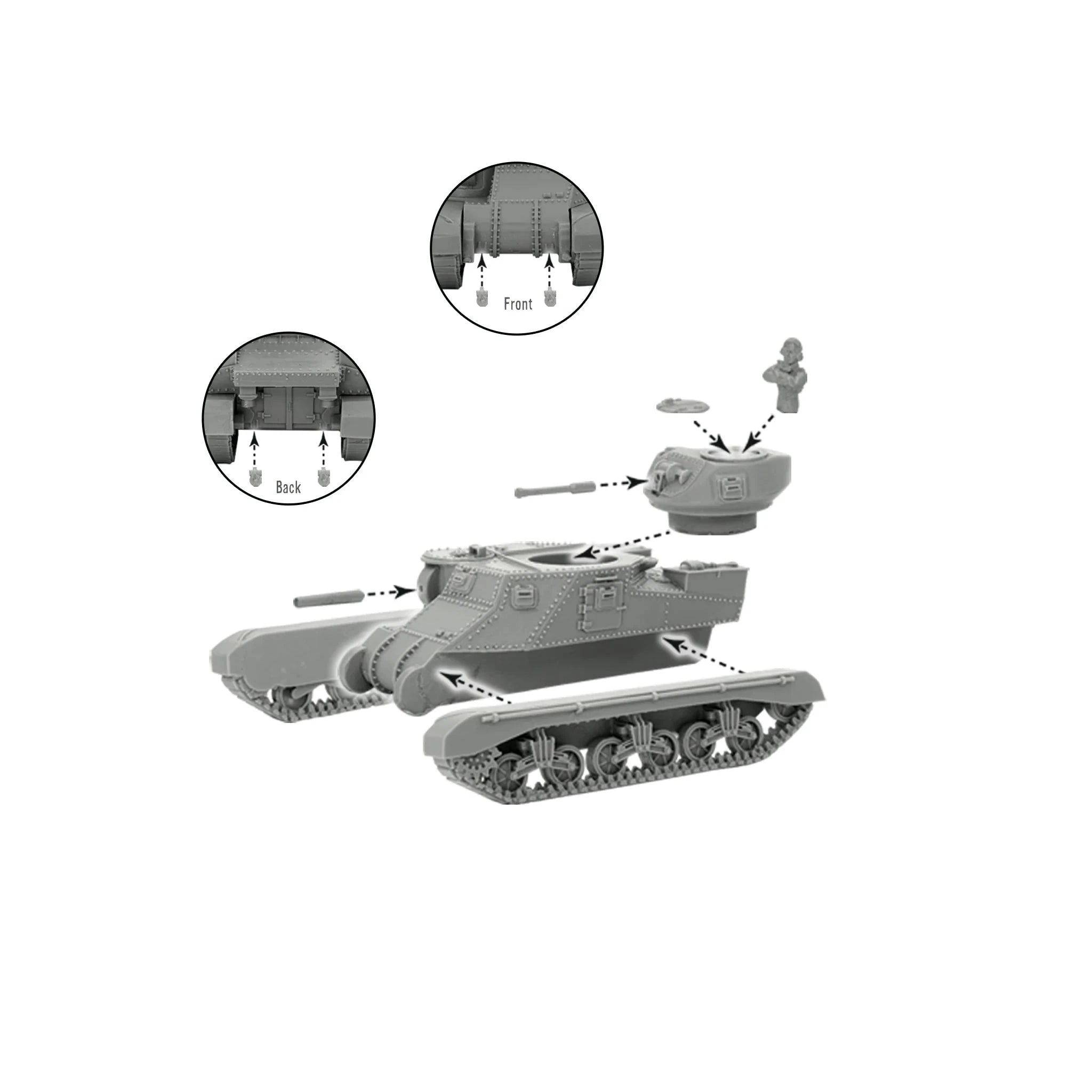 Bolt Action | British M3 Grant Medium Tank | 28mm Resin Metal Vehicle