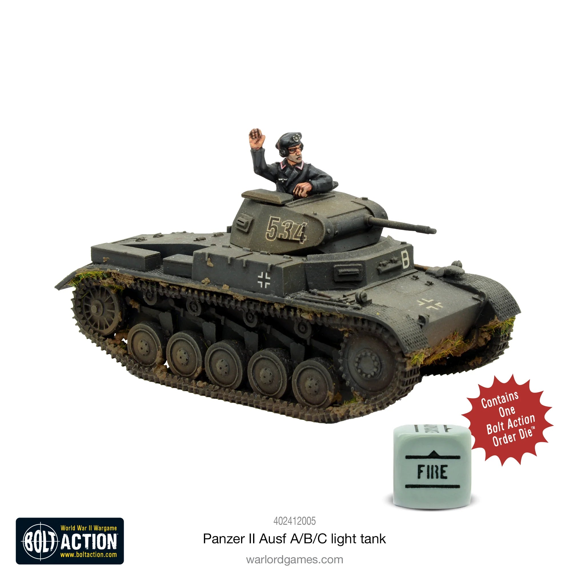 Bolt Action | German Panzer II Ausf A/B/C | 28mm Resin Metal Vehicle