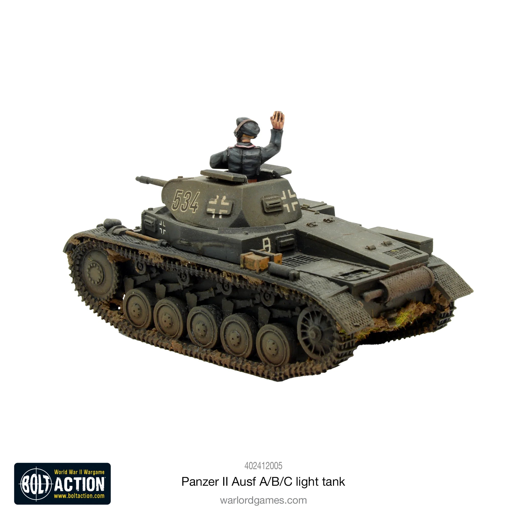 Bolt Action | German Panzer II Ausf A/B/C | 28mm Resin Metal Vehicle