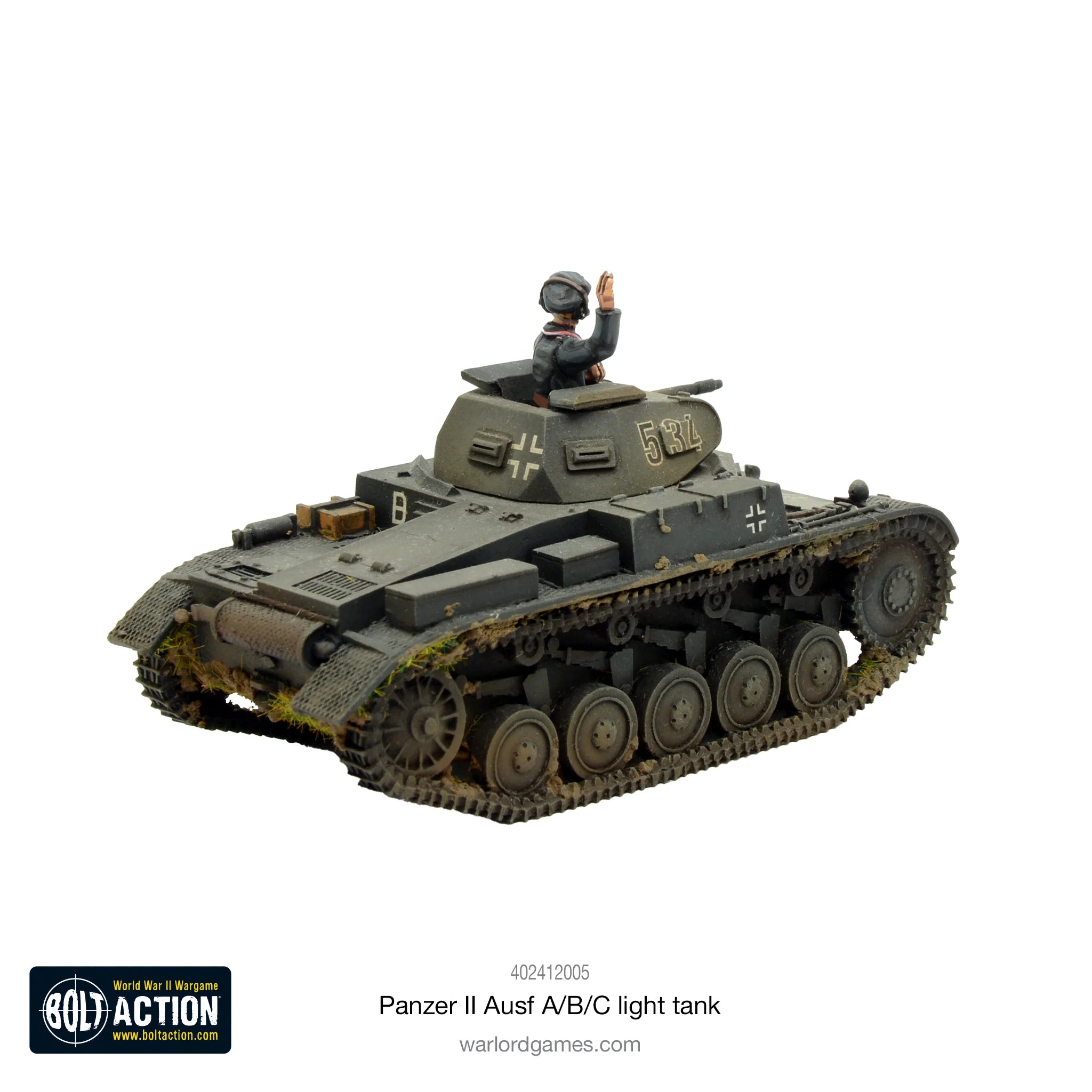 Bolt Action | German Panzer II Ausf A/B/C | 28mm Resin Metal Vehicle