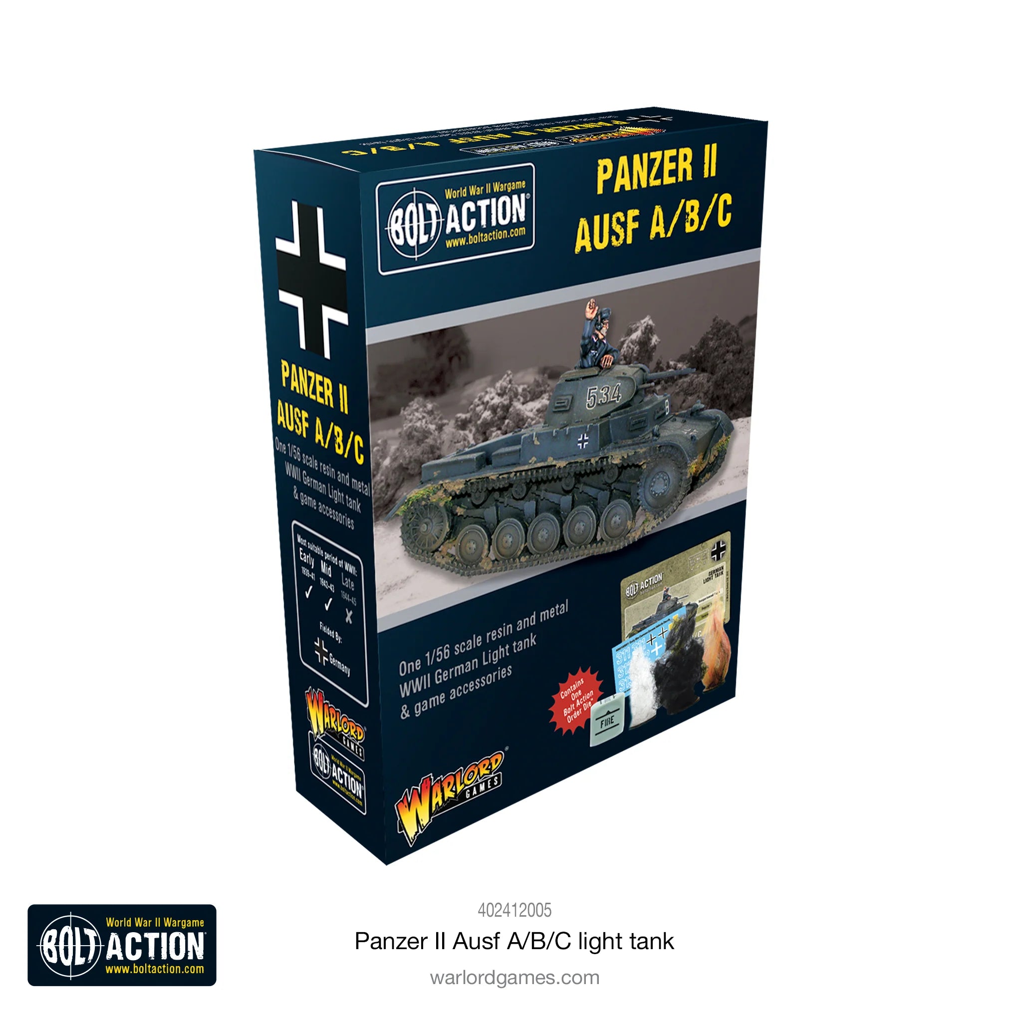 Bolt Action | German Panzer II Ausf A/B/C | 28mm Resin Metal Vehicle