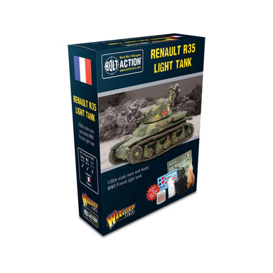 Bolt Action | French | Renault R35 Light Tank | 28mm Resin Vehicle | Warlord | Miniature Kingdoms