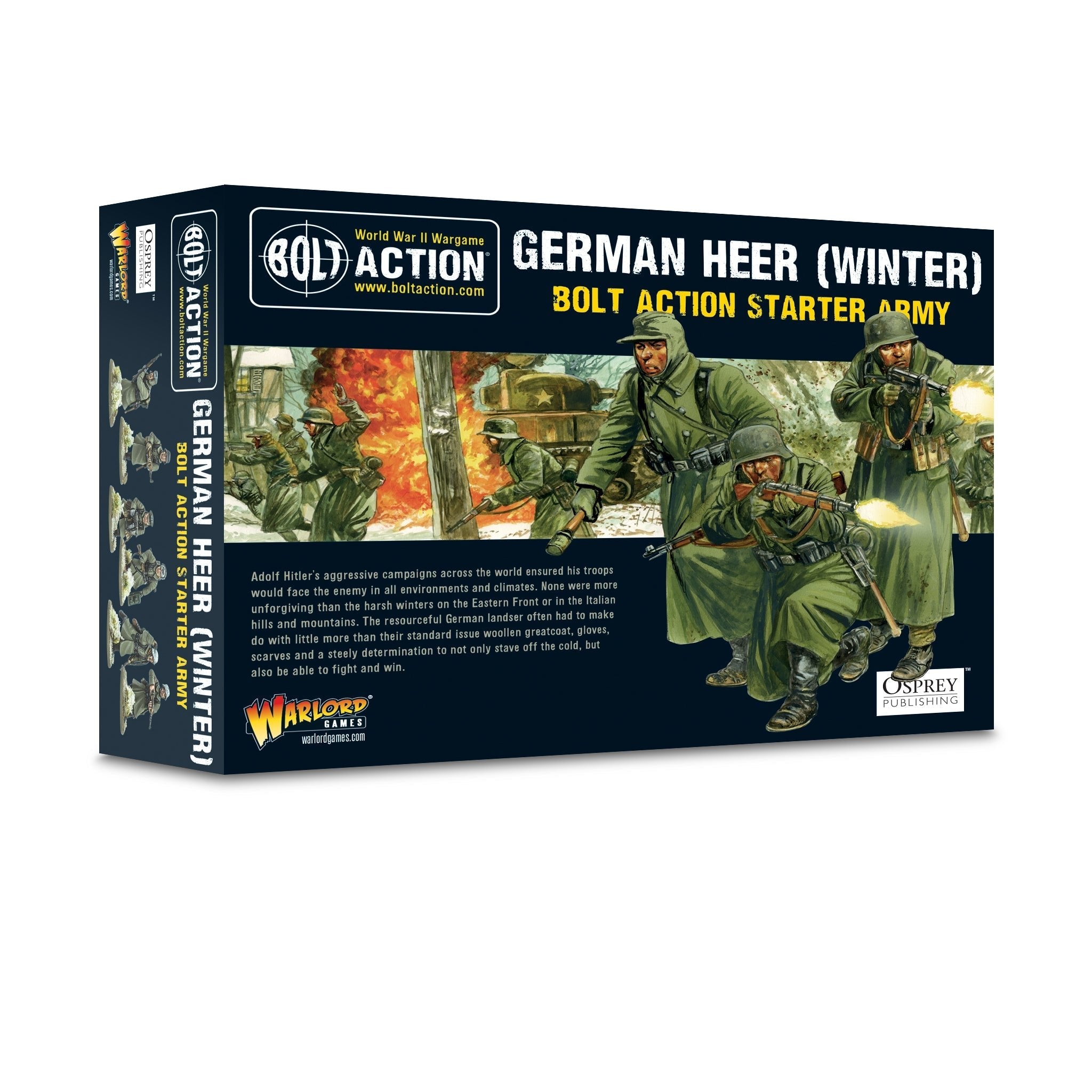 Bolt Action | German Heer Winter | 28mm Plastic Starter | Warlord | Miniature Kingdoms