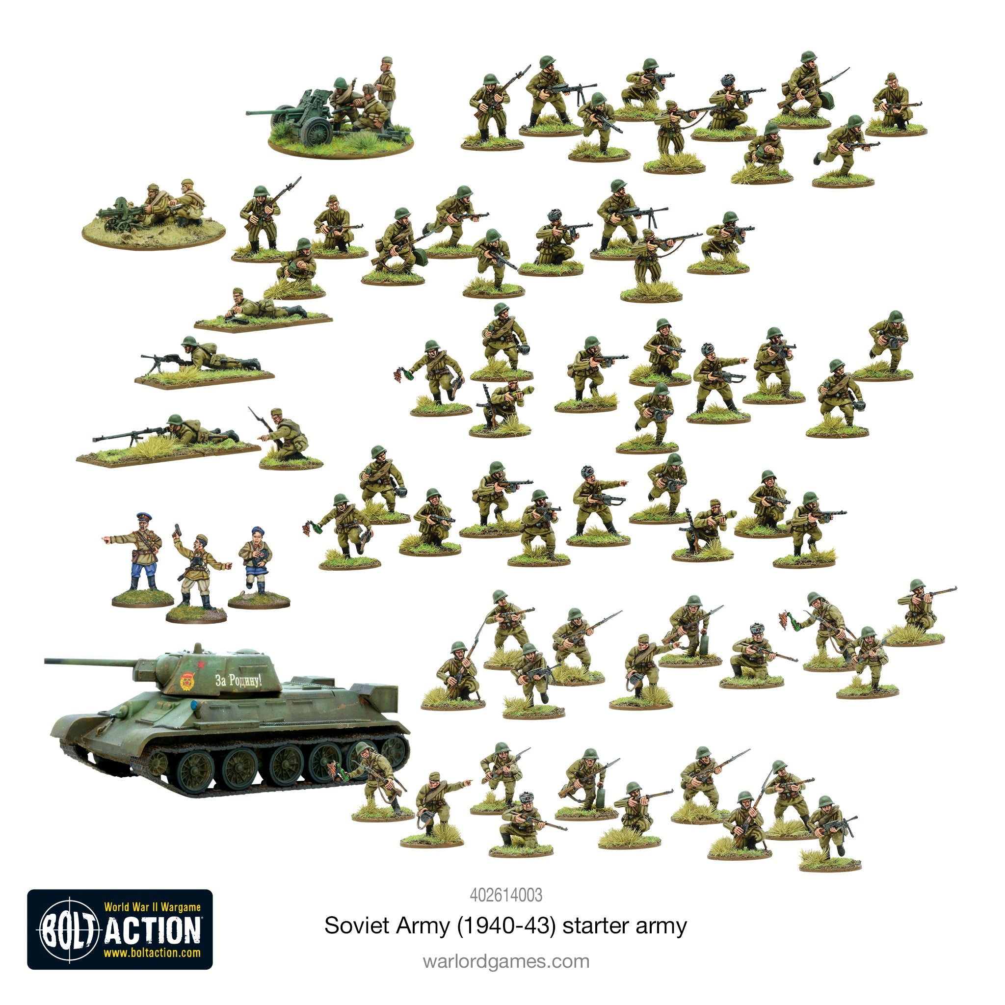 Bolt Action | Soviet Army Early | 28mm Plastic Starter | Warlord | Miniature Kingdoms