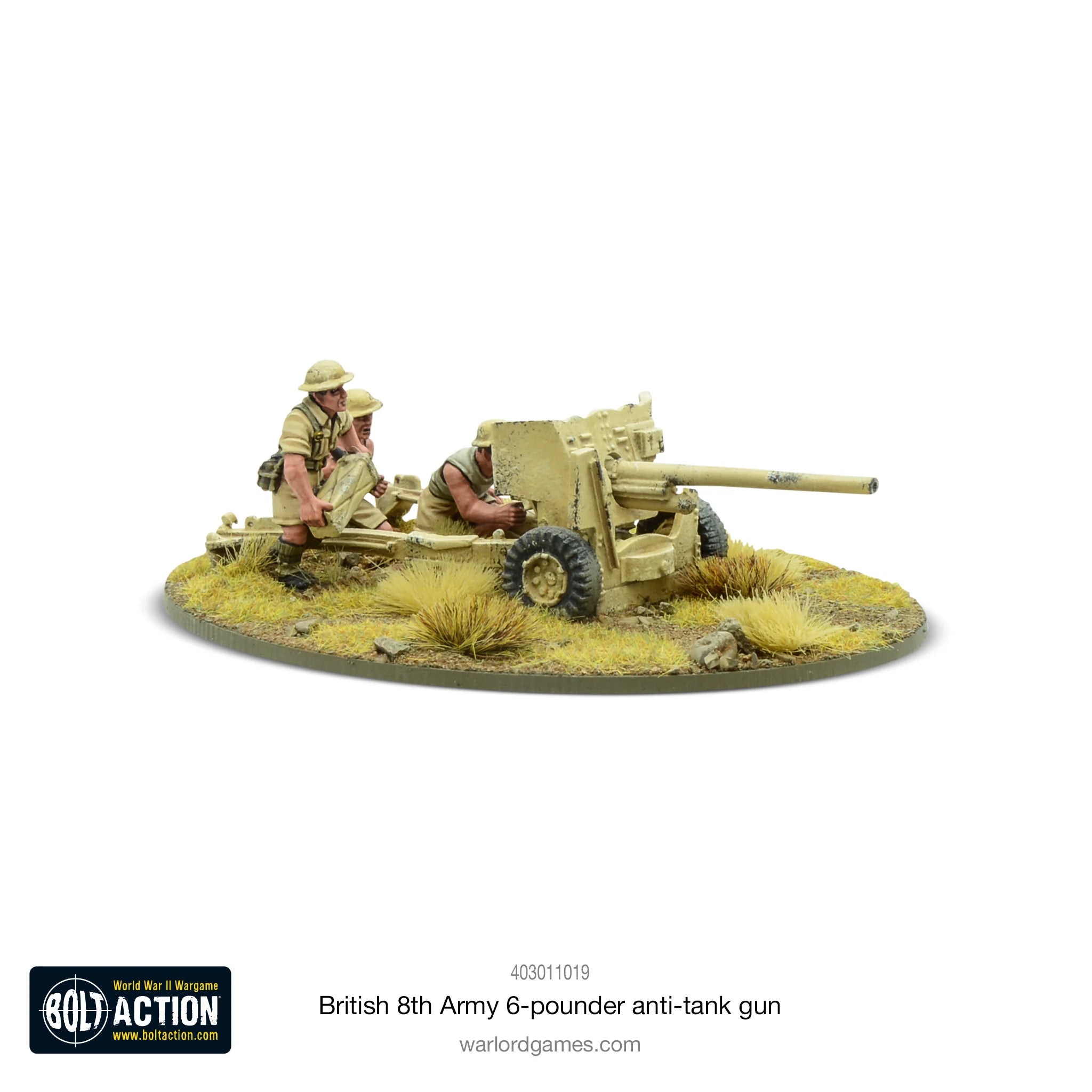 Bolt Action | British 8th Army 6 Pdr Anti Tank Gun | 28mm Metal Blister Pack