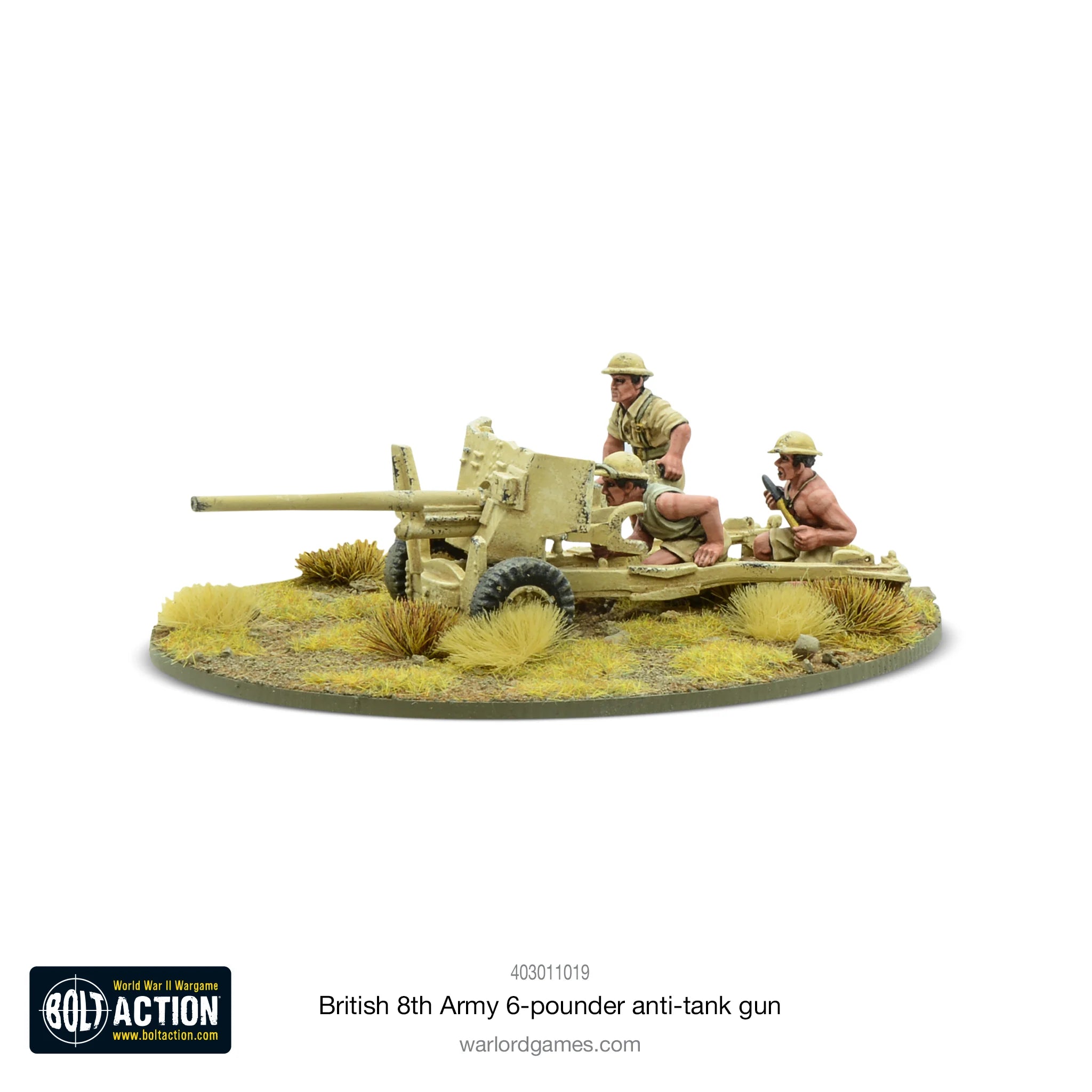 Bolt Action | British 8th Army 6 Pdr Anti Tank Gun | 28mm Metal Blister Pack