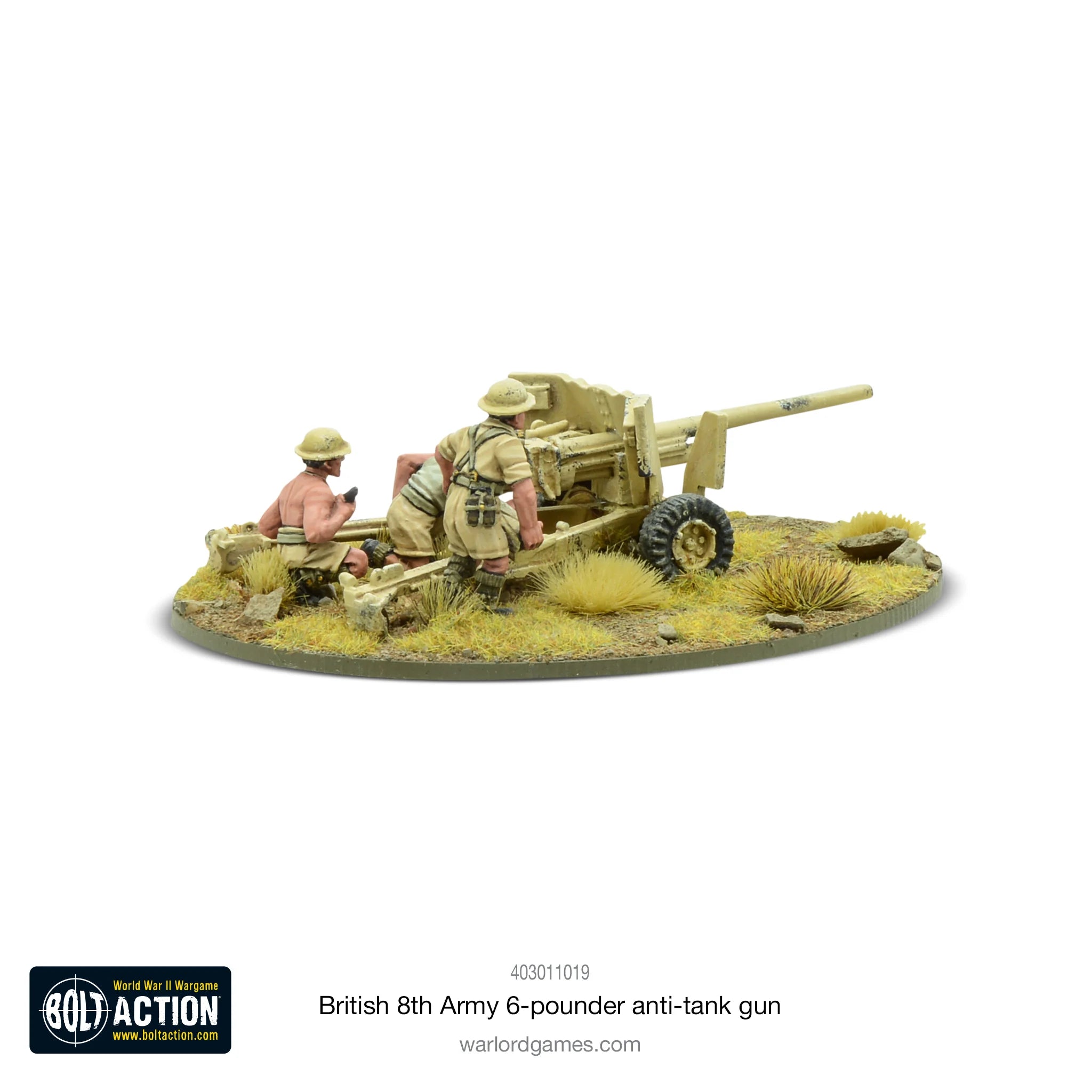 Bolt Action | British 8th Army 6 Pdr Anti Tank Gun | 28mm Metal Blister Pack