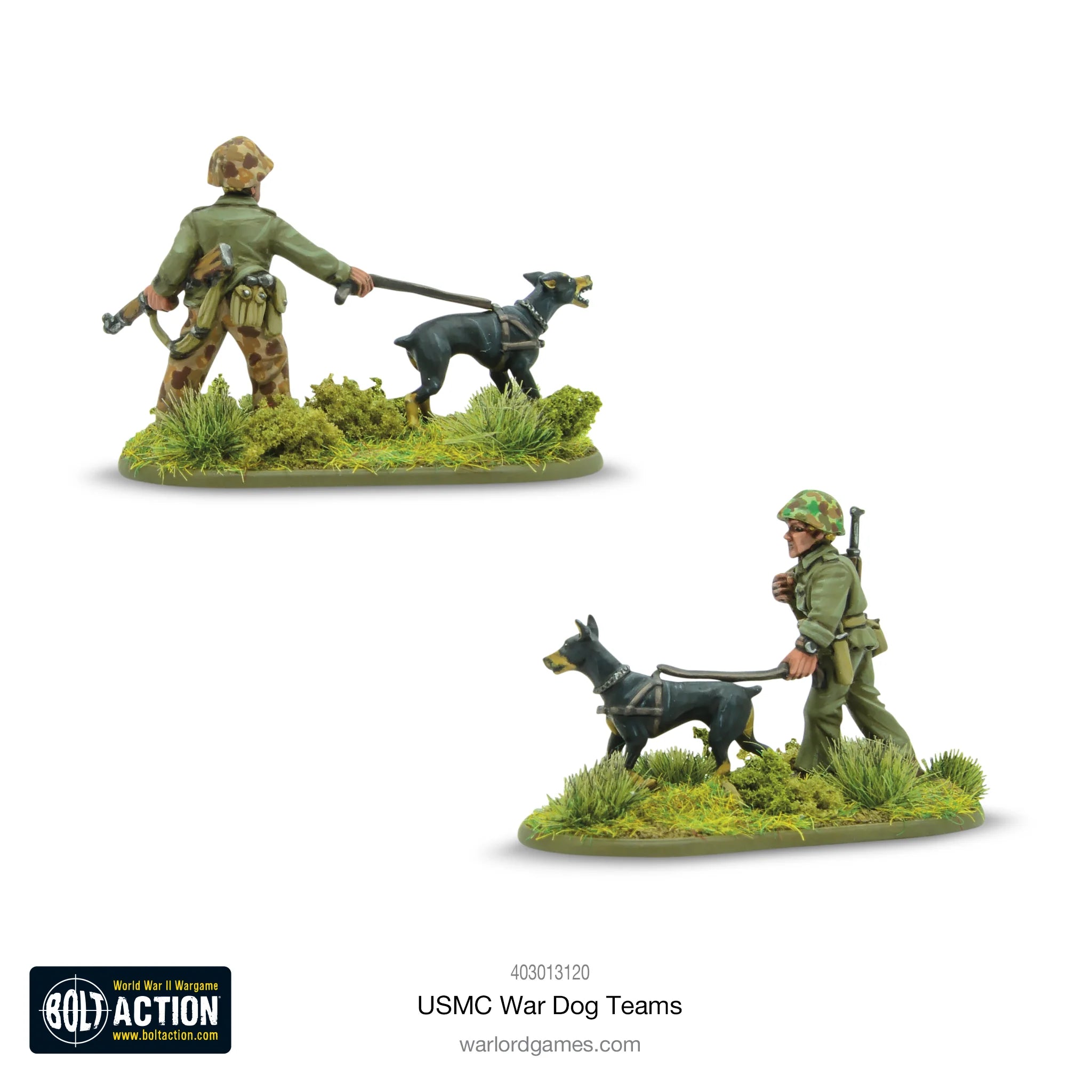 Bolt Action | American USMC War Dogs Team | 28mm Metal Blister Pack